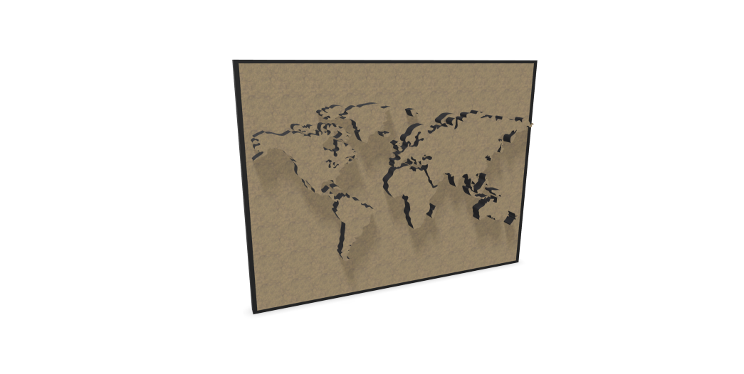 Ljuddämpande Tavla motiv världskarta | Tell-Us EcoSUND®