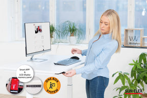 Höj och Sänkbara Skrivbord 120x60cm | Sun-Flex Easydesk Elite