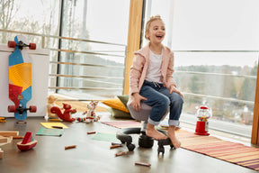 Skrivbordsstol Barn - Vit & Blå | Aeris Swoppster