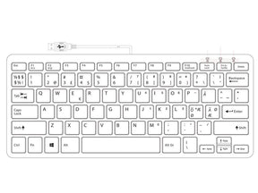 R-Go Tools Ergo compact keyboard | Nordiskt Tangentbord Silver - Wulff Beltton
