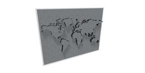 Ljudabsorberande Konst Världskarta | Tell-Us EcoSUND®